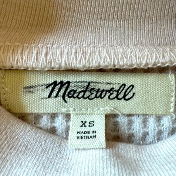 Madewell Waffle-Knit Long-Sleeve Crewneck Top - NWT - Picture 4 of 10